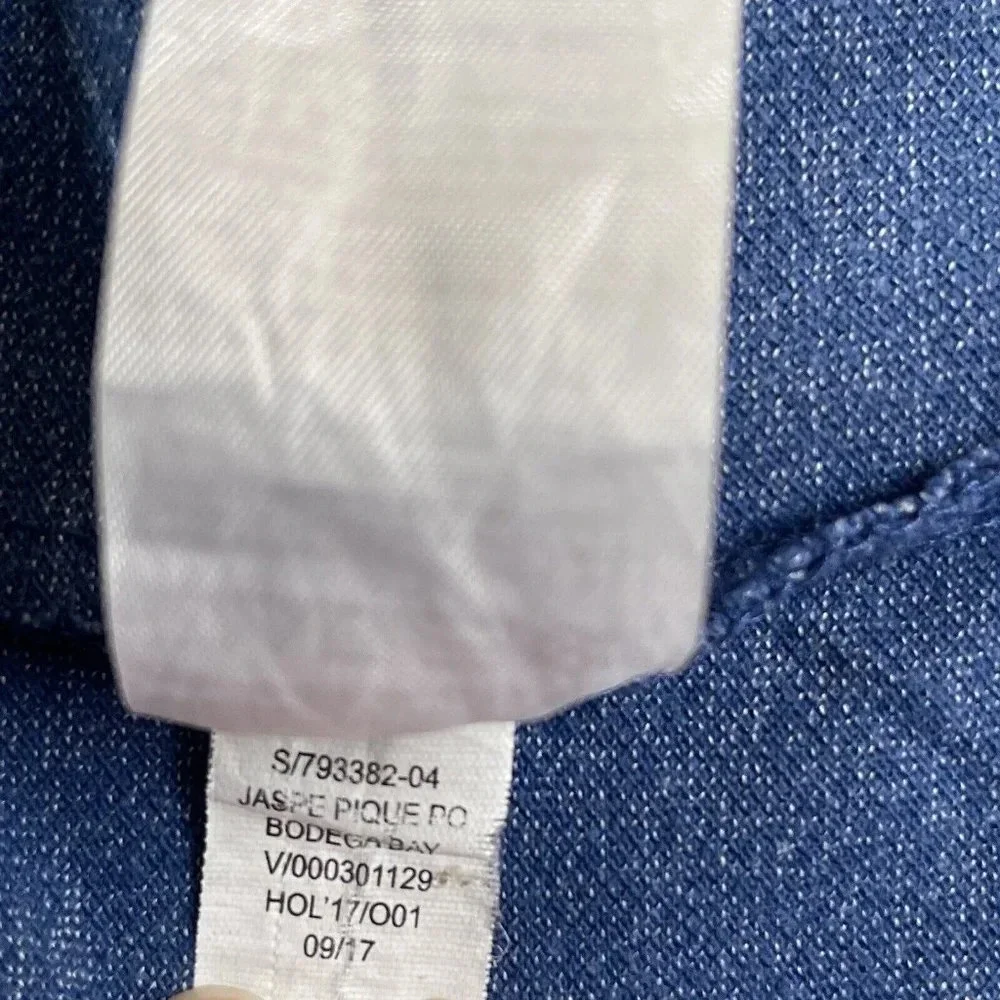 Banana Republic Polo Shirt Mens XL Collared Short Sleeve Relaxed Fit Resort Blue